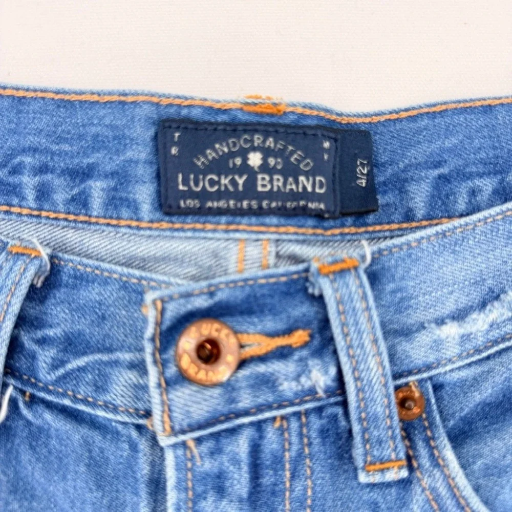 Lucky Brand The Cutoff Denim Shorts Womens Size 4 Distressed Raw Hem